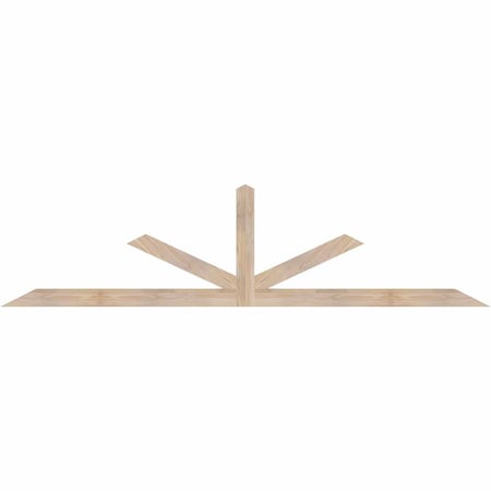 Ekena Millwork Saratoga Smooth Timber Gable Bracket, Douglas Fir, 96"W x 24"H x 1 1/2"D x 3 1/2"F, 6/12 Pitch GBW096X24X0204SAR00SDF